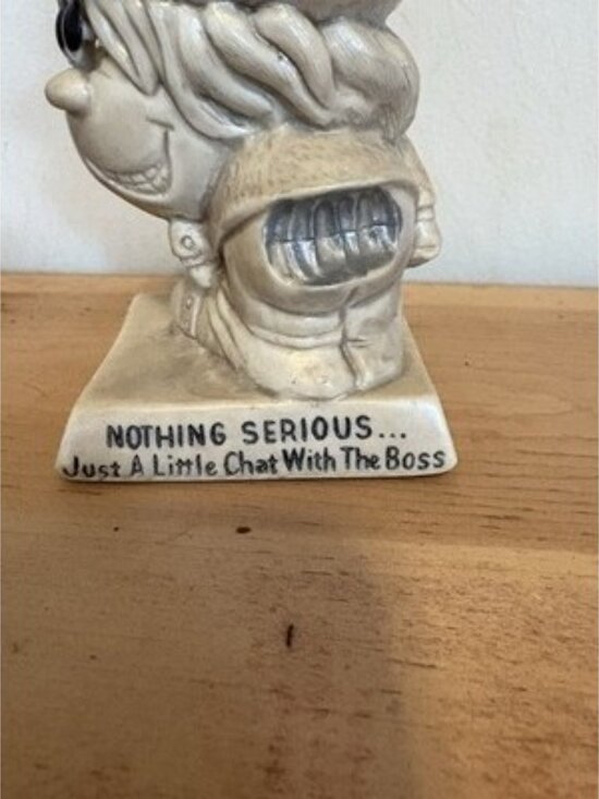 VTG Russ Berrie Wallace Berrie Resin "Chat with Boss" Humor Desk figurine 1970 - Picture 2 of 7